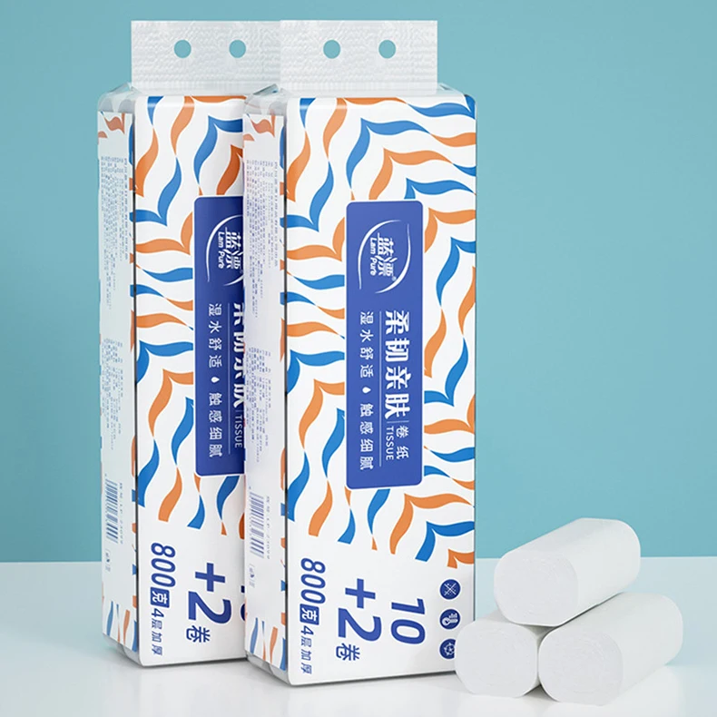 unscented and customized print disposable toilet tissue rolls hot sales