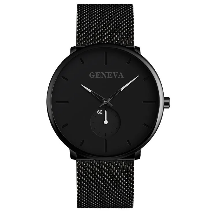 2024 luxury simple mens wristwatch original new fashion Mesh Waterproof 2 dials Minimalist in stock wrist watch