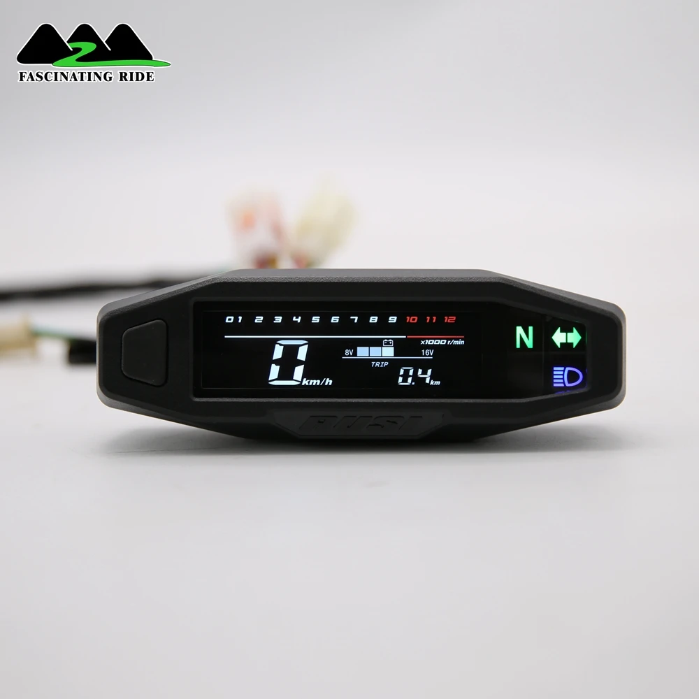
General motorcycle refitted accessories multi-function LCD instrument water temperaturespeed sensor displayDigital Tachometer 