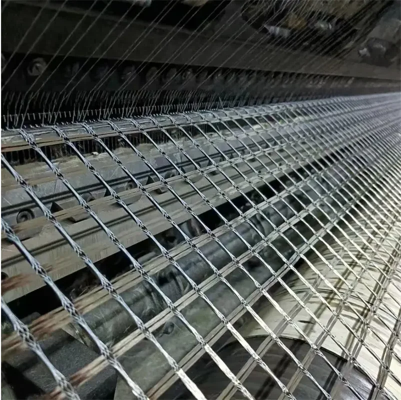 quality road construction material fiberglass geogrid Polyester Mine Geogrid  used slope protection  Mine safety protection
