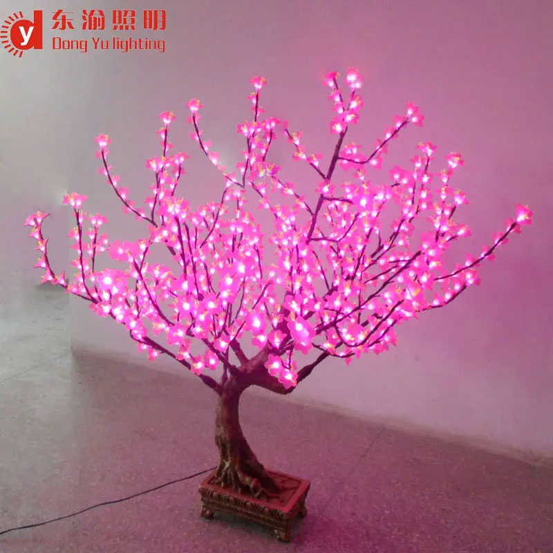 2021 year white led artificial cherry blossom bonsai tree light