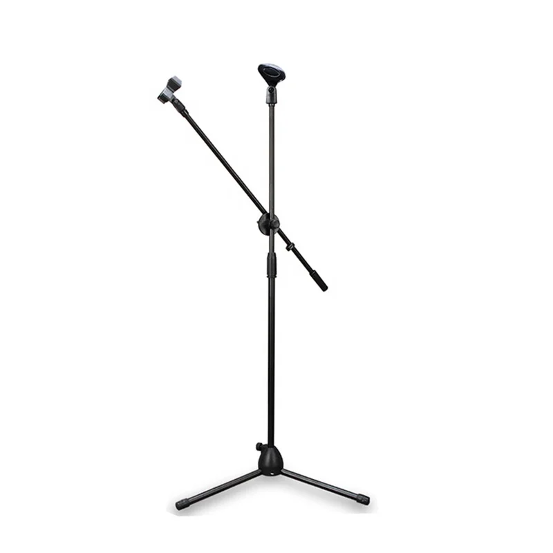 2022Standard Floor Microphone Stand Extender Double Microphone Tripod Stand Flexible ,Cantilever Scaffold,