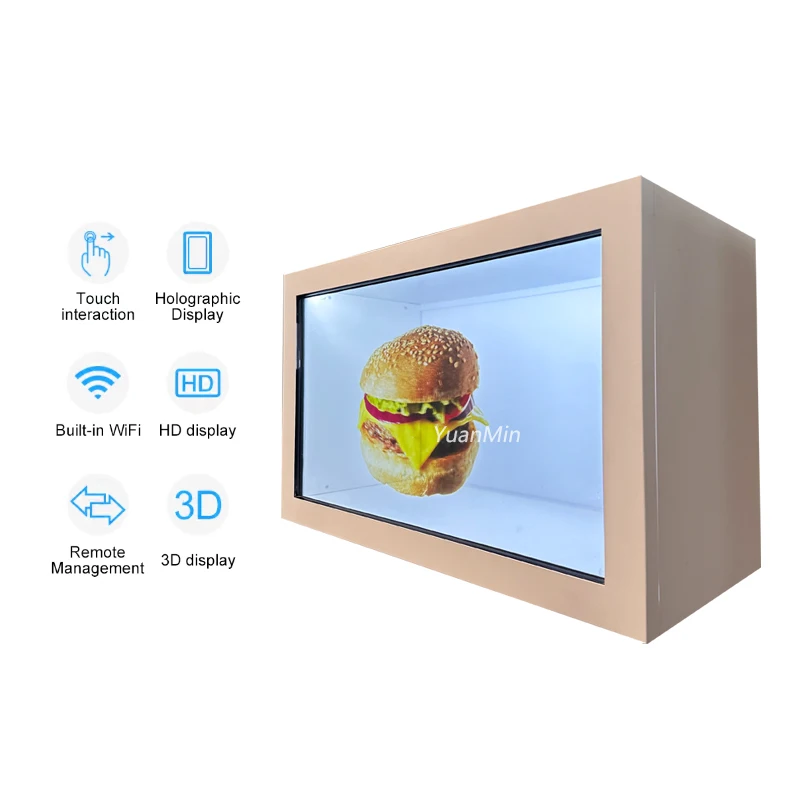 21 5 32 43 49 55 65 75 86 дюймов прозрачный дисплей шкаф голографический 3d