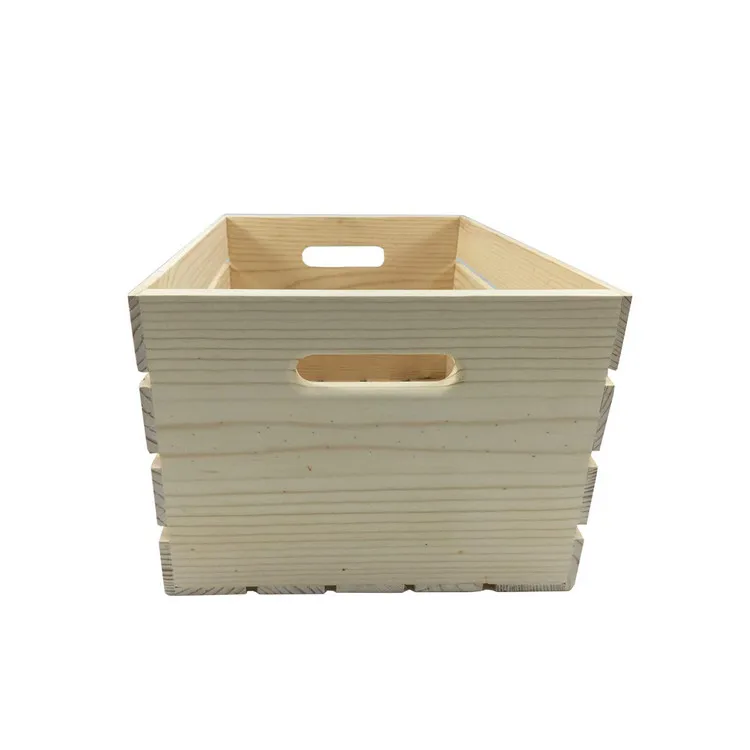 Factory Direct Supply Rustic Farmhouse Style Wooden Crate Boxes Decorative Wooden Crates