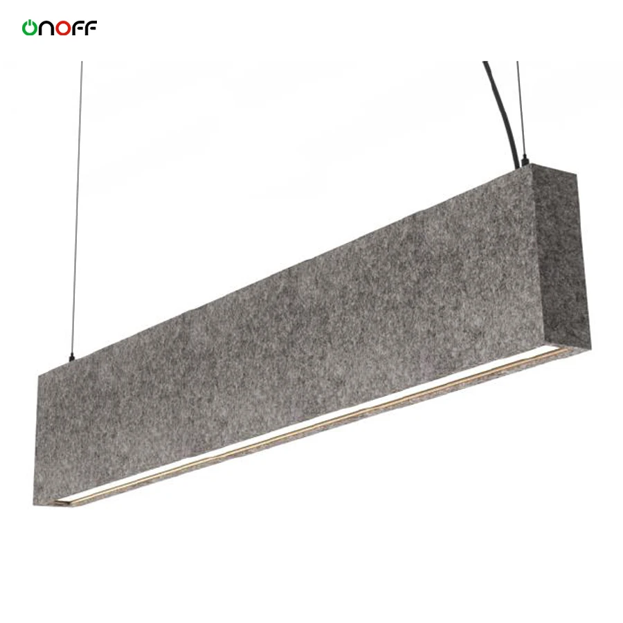 Sound-proof LED Linear Acoustic Light 1.2m 4ft Suspended Aluminum Fixture with Panel