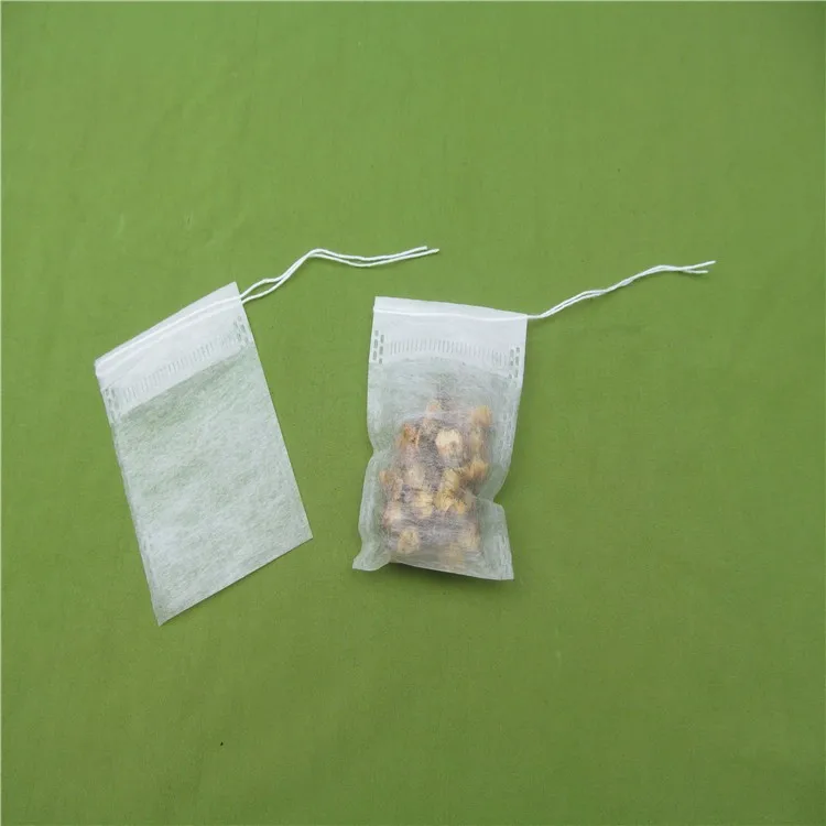 Disposable Tea Bag Filter Drawstring Seal Empty for Loose With String