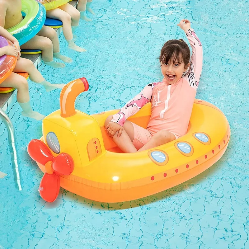 Inflatable floating row aircraft swimming pool swimming inflatable swimming circle small aircraft floating on the water