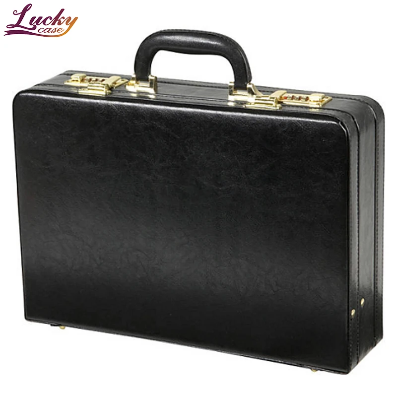 Attache Case Luxury Leather Briefcase Carrying hard vintage brief case laptop custom for men business