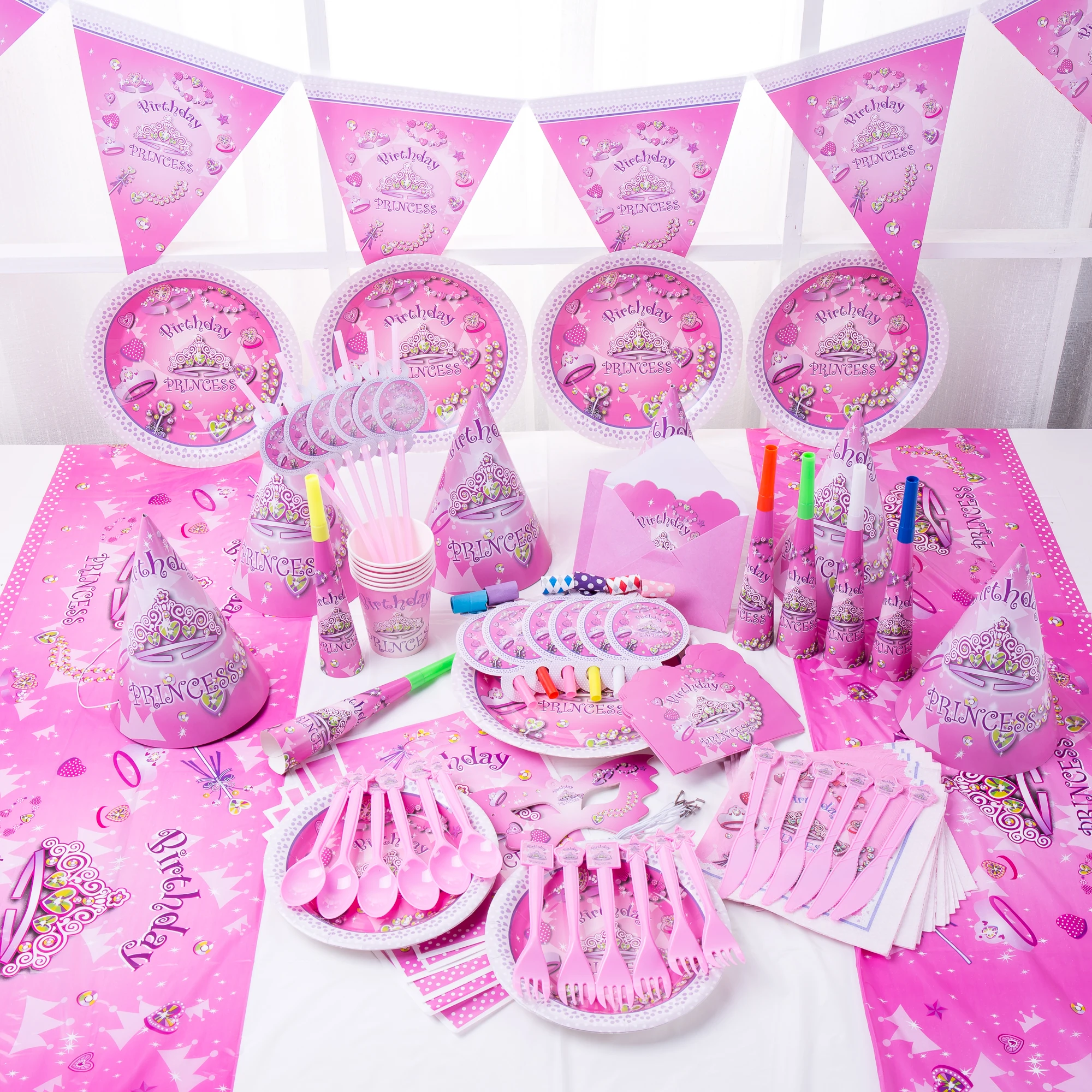 90 Pieces Custom Disposable Tableware Set Birthday Party Supplies Party in a Box