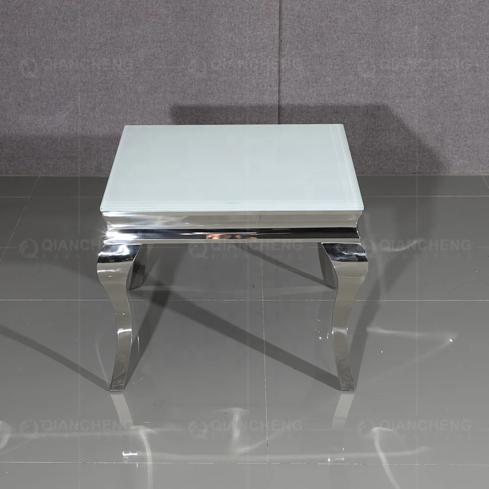 Modern design side coffee table for living room furniture luxury mirrored metal stainless steel side table