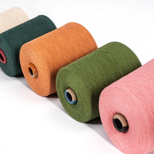 Socks Yarn 99% Antibacterial Biodegradable Eco-Friendly Antiviral Cotton Phbv&PLA Yarn 21s 32s 40s 50s