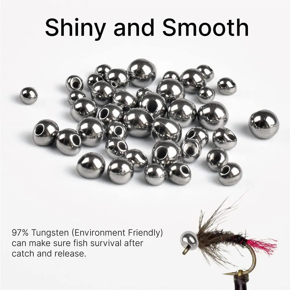 Customize Various Colors Jig Off Tungsten Beads Fly Tying Beads Fishing Tungsten Beads for Fly Fishing (B10)