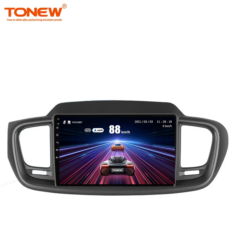 TONEW Car DVD Player with Monitor Parking Android 10.0 GPS Multimedia For  Kia Sorento  2014 - 2020 Car Parking Monitor