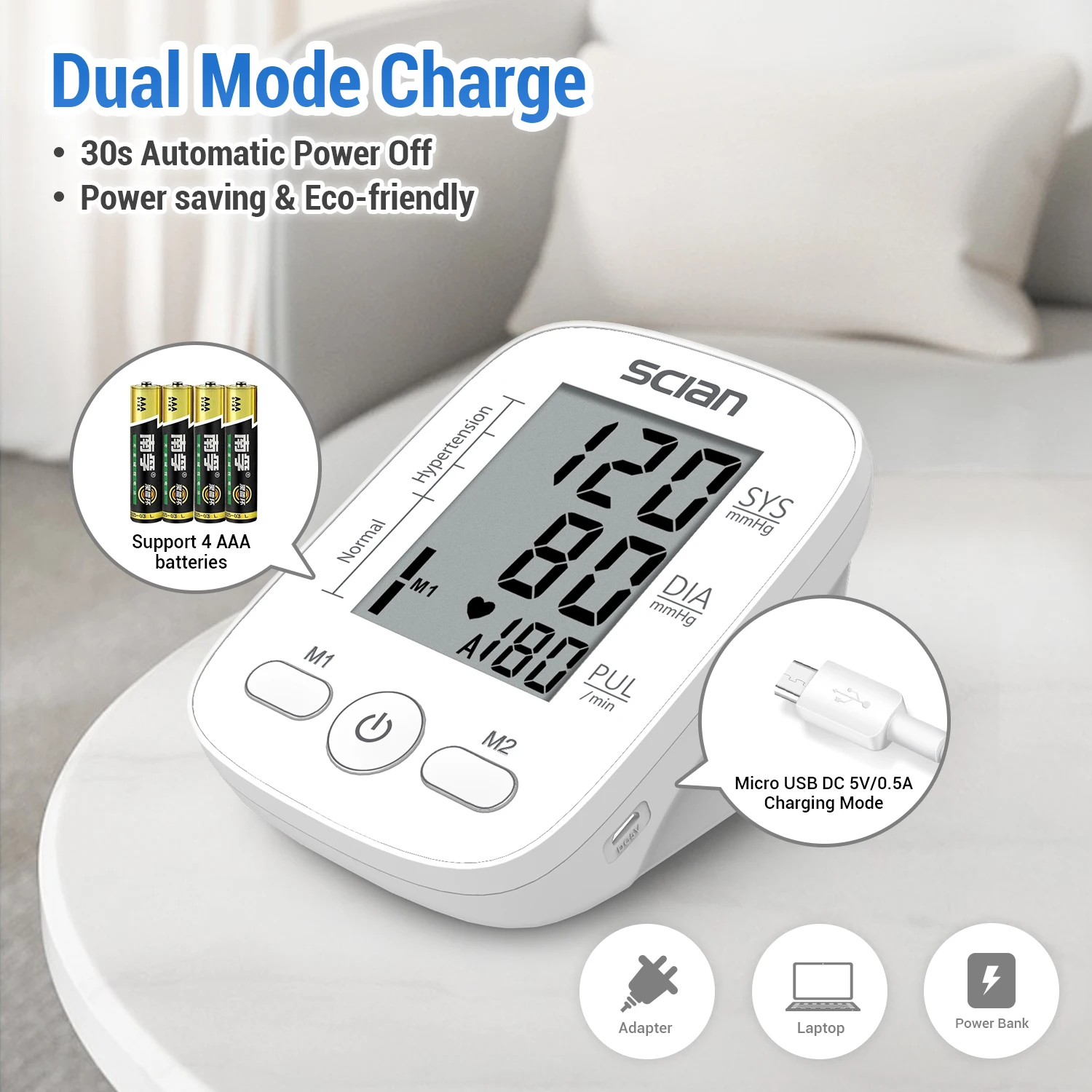 SCIAN LD-562 Hot Selling High Precision Automatic Upper Arm Digital Bp Digital Electronic Blood Pressure Monitor