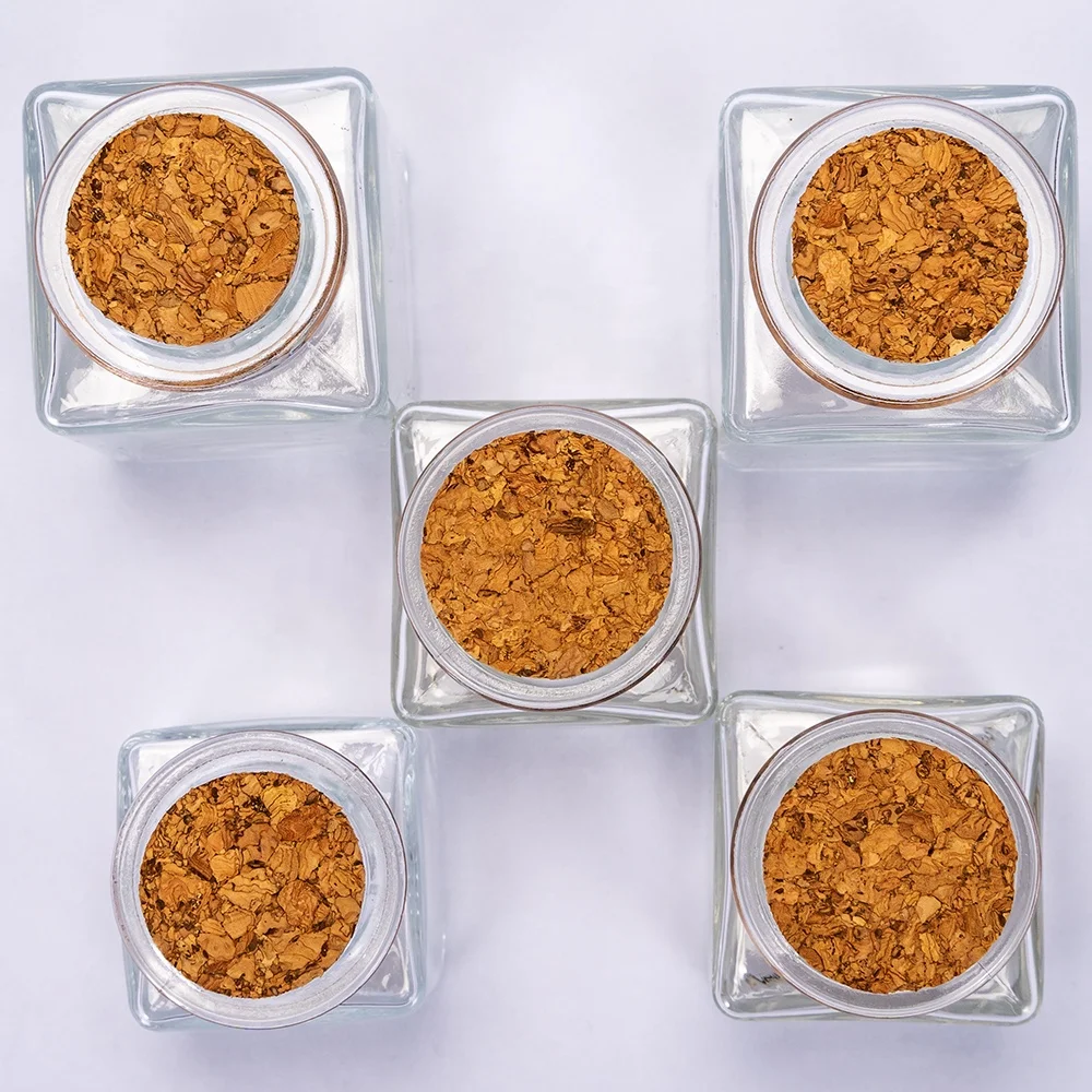 wholesale 50ml 70ml 100ml Eco-friendly cork stopper lid clear glass jar mini square glass spice bottle for saffron