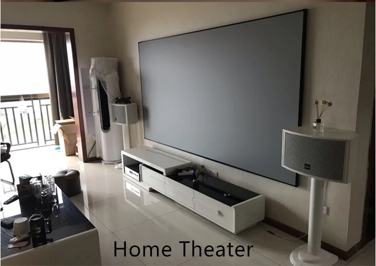 ALR Projection screens Soft PVC Ambient Light Rejecting Fabric, 110inch 16:9, Edge 1cm Fixed Frame Projector Screen