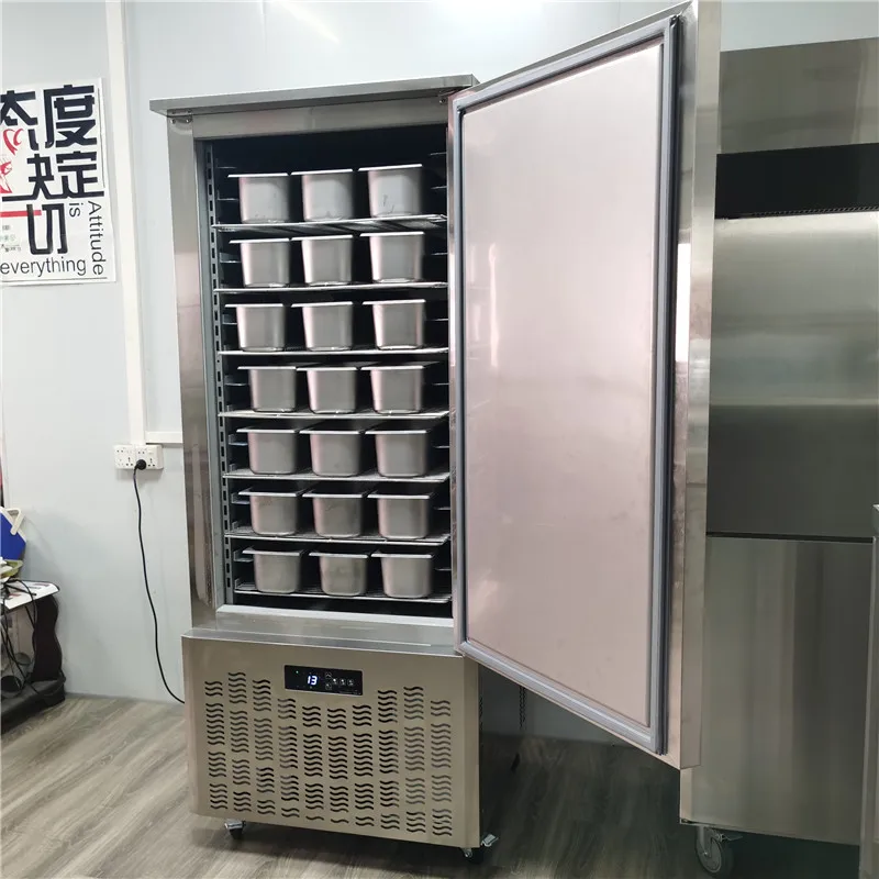 15 Trays Industrial Large Blast Freezer Machine Fish Meat Quick Freezing Freezer