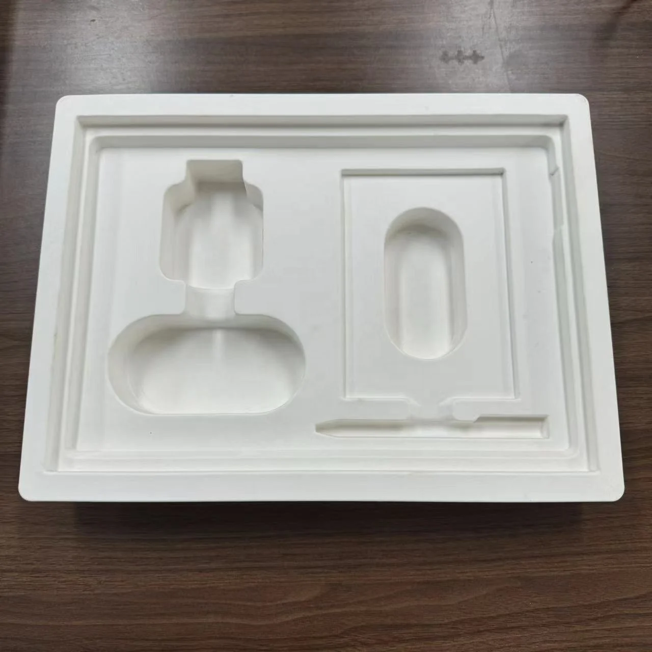 Custom Biodegradable Compostable Recycled Molded Packaging Paper Pulp Tray Box for Refillable deodorant refill pack Paper Mold