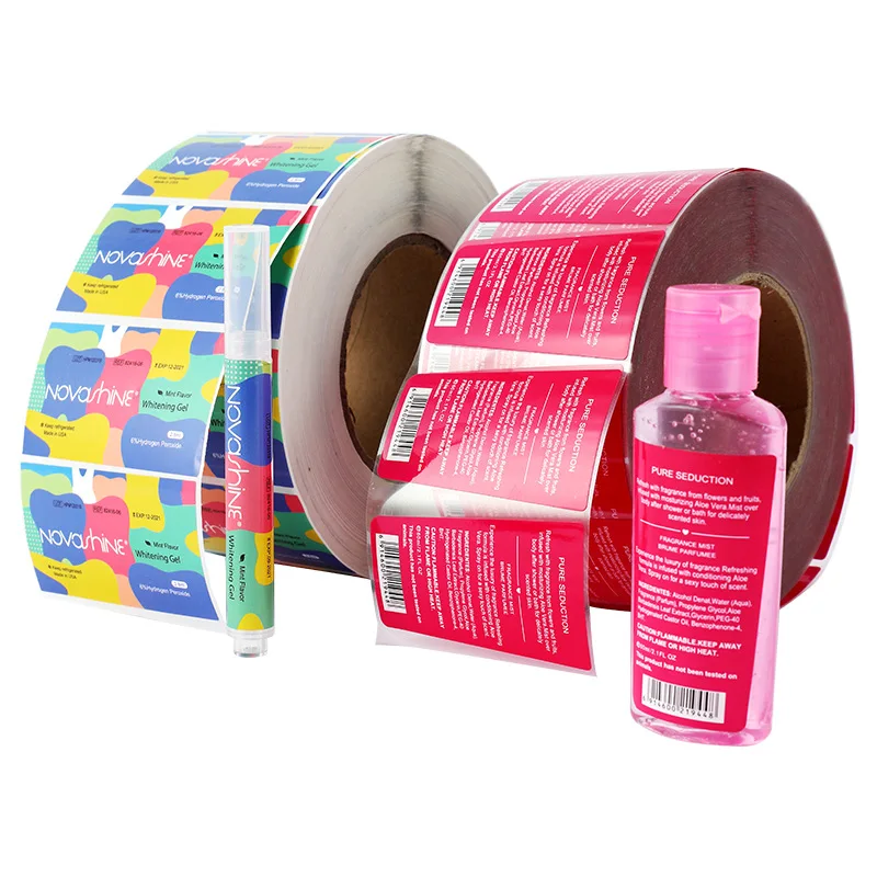 Self-adhesive label Product bottle laser bronzing sticker label customized