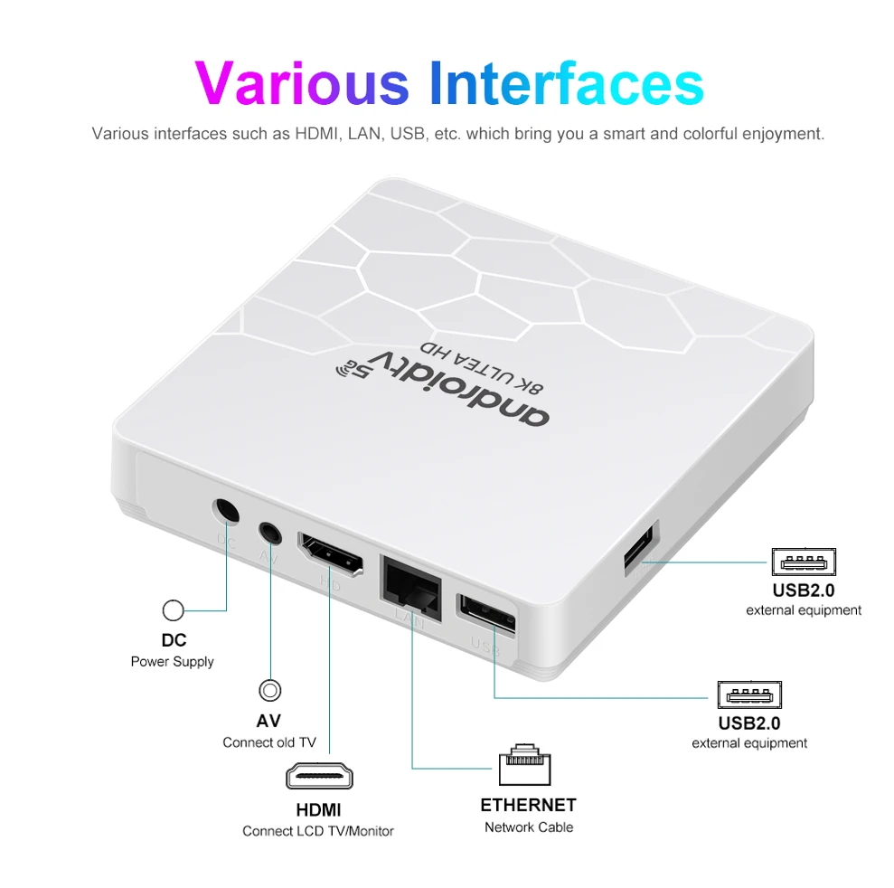 LingYe новинка Android 9 Hi3798 4K P60 1 ГБ + 8 смарт-твбокс четырехъядерный приставка Wi-Fi 2 4 г/5 г