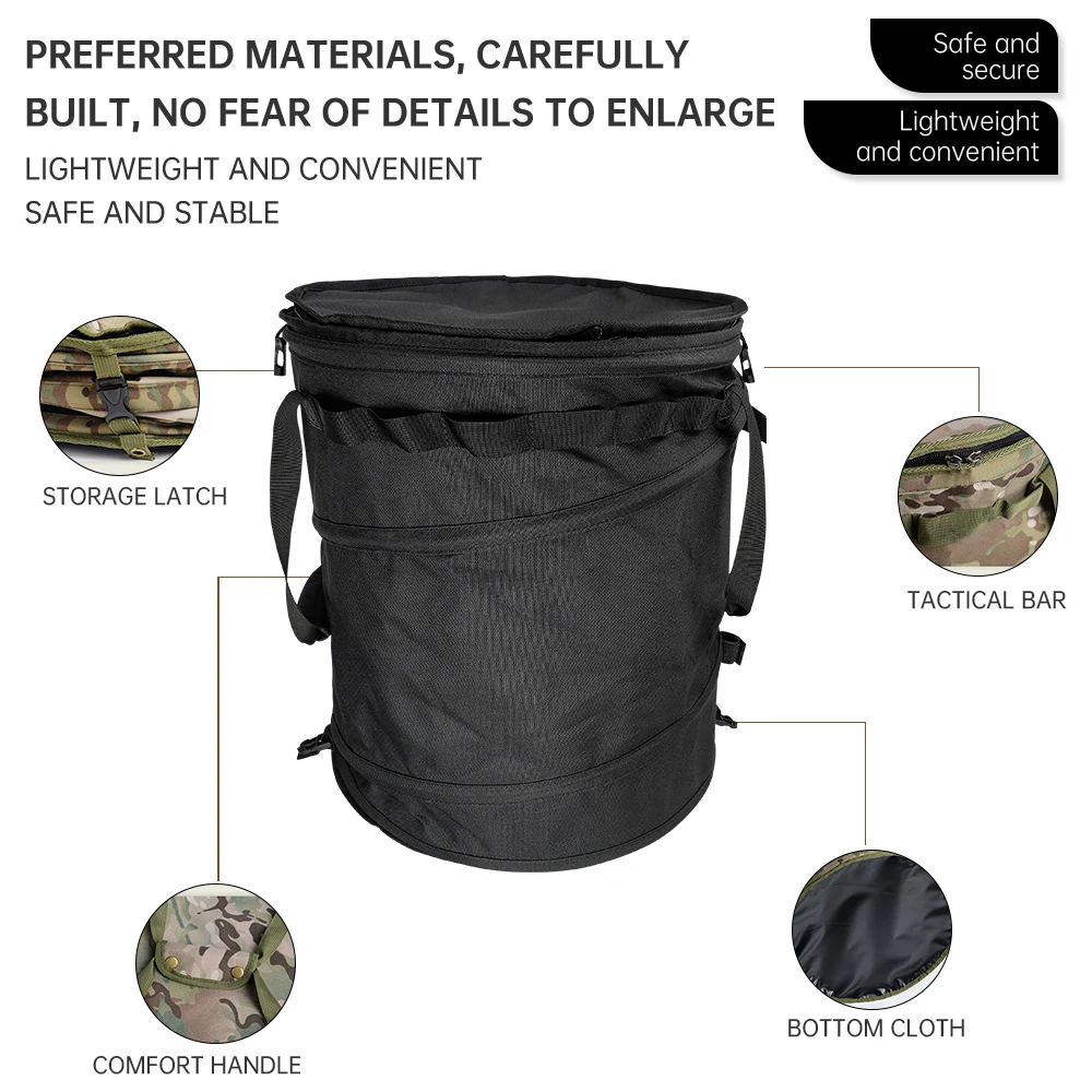 Cheap Well Sell Outdoor Light weight Trash Can Storage bucket for Camping