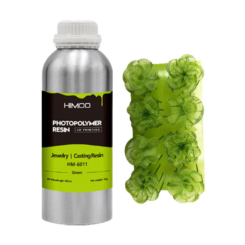 HIMOO no ashes left easy to cast 3d printer jewelry castable 405nm liquid resin anycubic phrozen