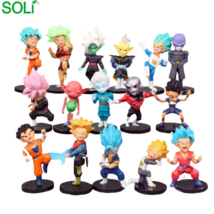 7.5cm Mini figurine set toy cartoon Saiyan goku super saiyan dragon anime