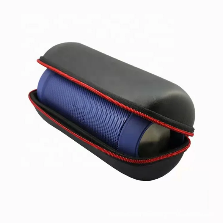 Ready for shipment black waterproof hard shell speakers case bag handheld leather case for jbl speaker