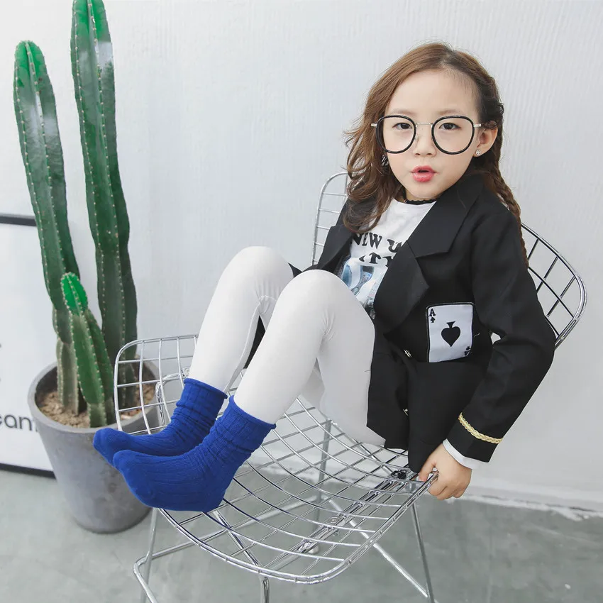 Premium Cotton Ribbed Crew Socks Wholesale Toddler Baby Boys Girls Organic Socks