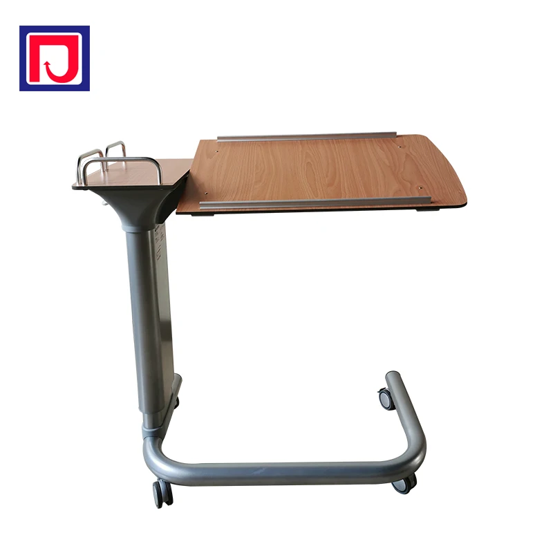 Medical Tilting Table, Hospital Dining Table, Over Bed Table with Wheels