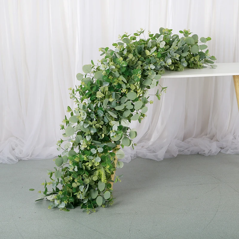 LFB1040-NEW Wholesale Artificial Flower Runner Eucalyptus Flower Garland Greenery Table Runner Wedding Table Decoration
