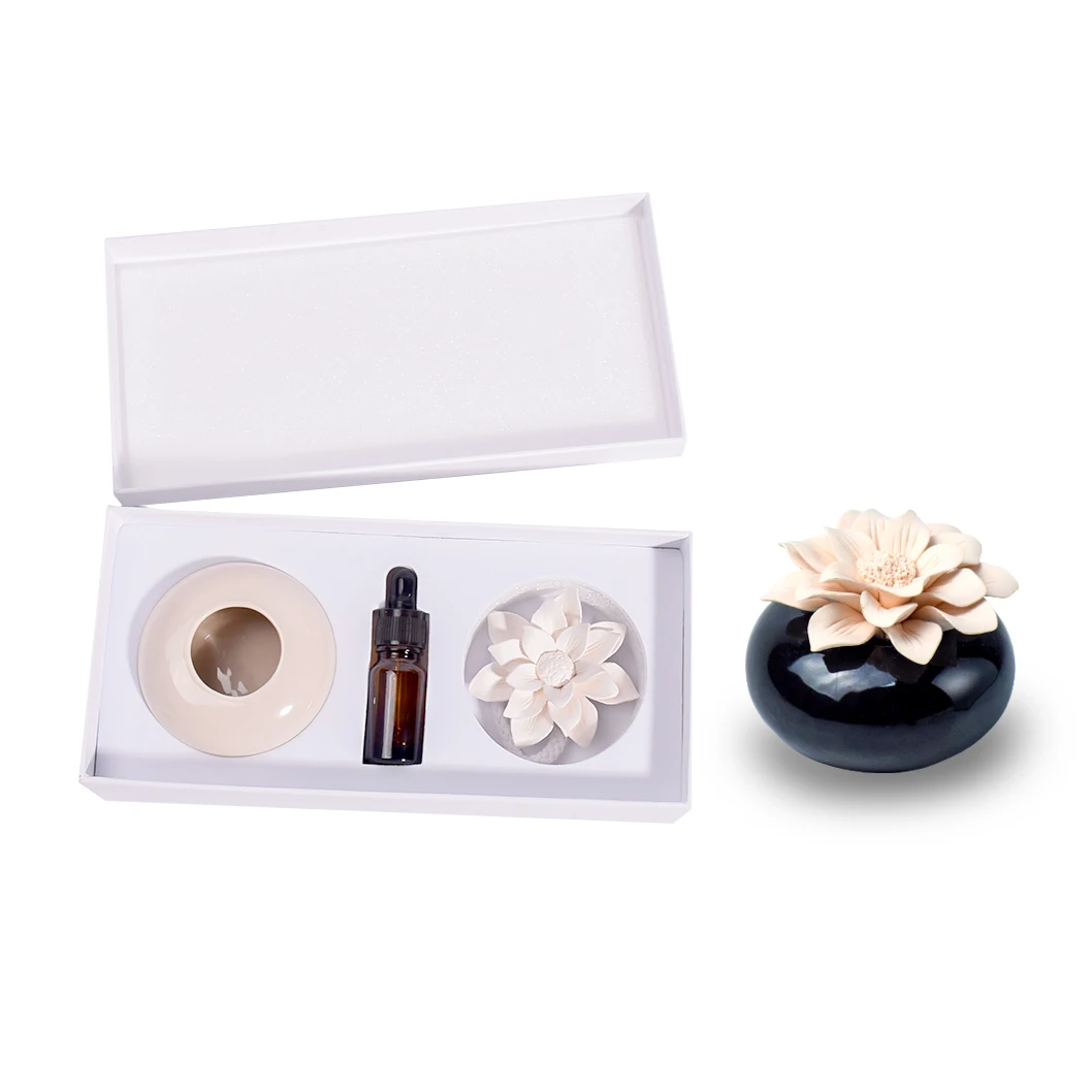 black ceramic diffuser ceramic perfume diffuser ceramic diffuser with flower