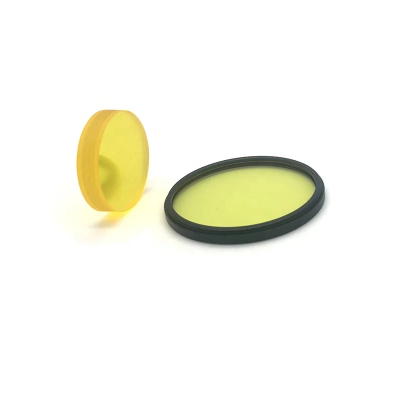 Cut-off Optical Filter Yellow Golden Optical Glass