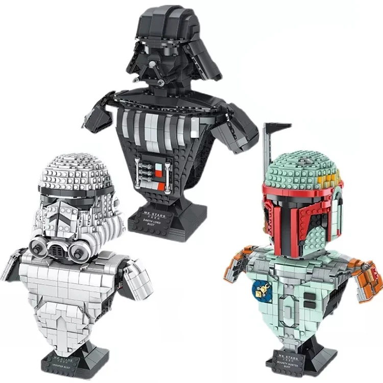 New Product Mould King 21020-21022 building block wars Vader half body model star ABS Plastic Ornament Gift eBay hot