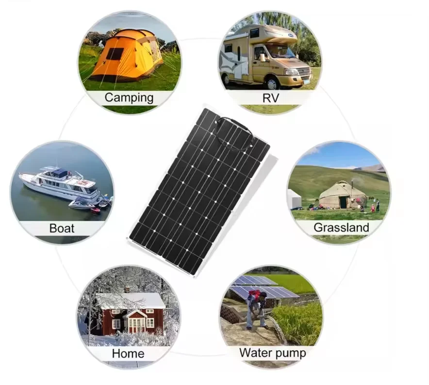 Custom Shaped Flexible Solar Panels Solar Panel Flexible Stripes -Dual Panel Flexible Pv Solar Flex 20v