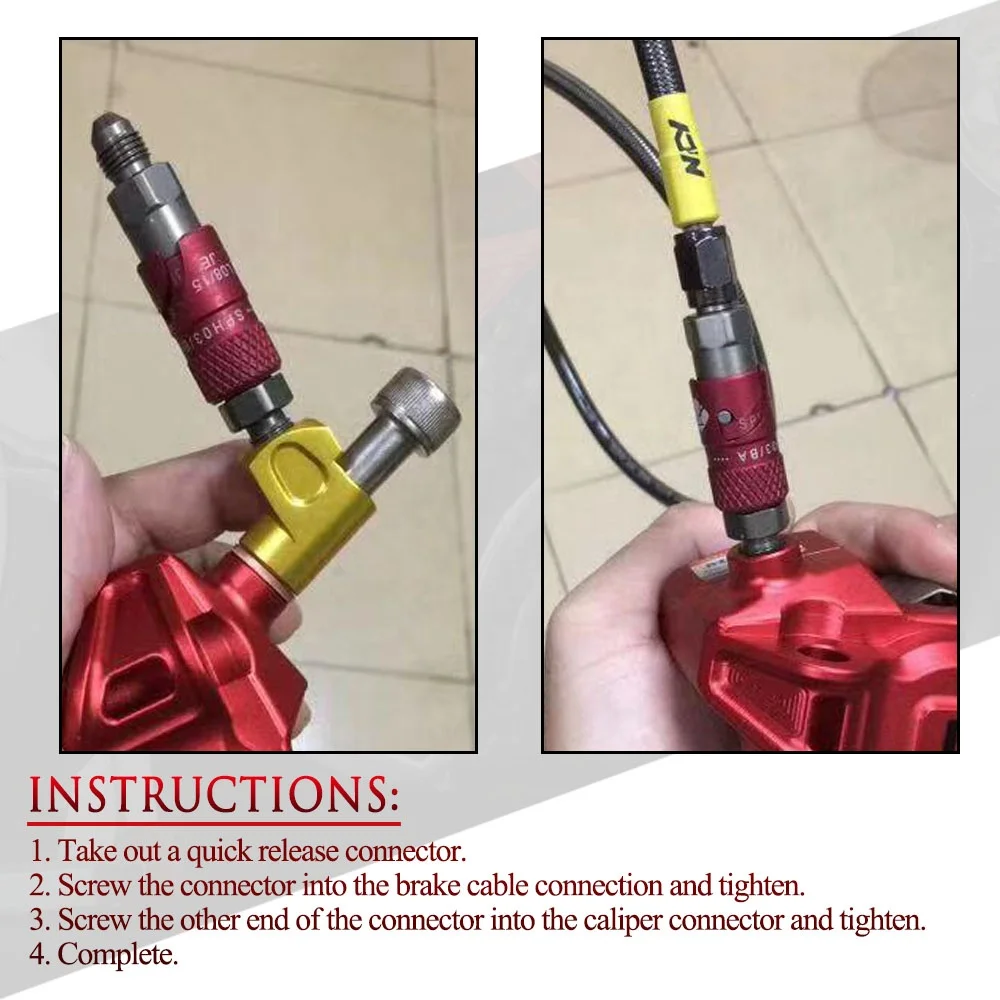 Motorcycle AN3 Front Brake Caliper Quick Remove Cover Brake Line Connector Replace Guard Universal For Yamaha Kawasaki Honda KTM