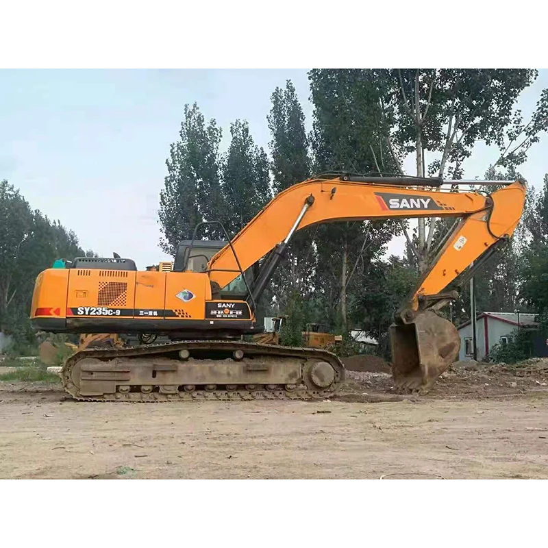 SY235C-9 Backhoe Pit Customized Hydraulic Bagger Ponton Extension Tracks Crawler Used Sany Digger Excavators