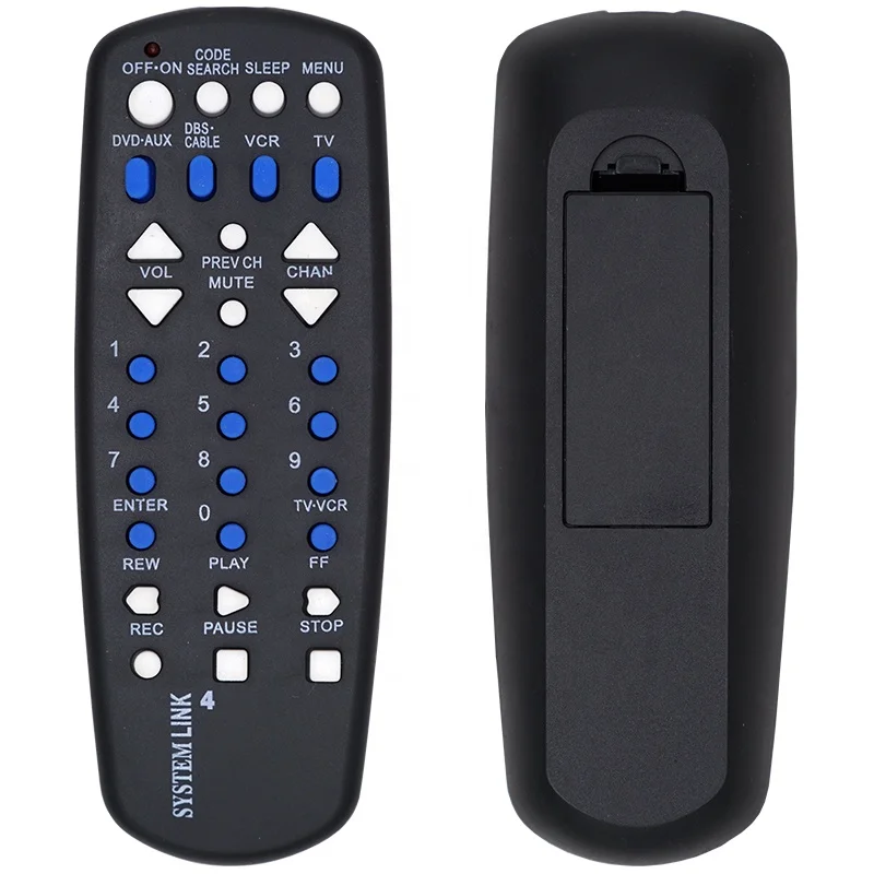 Blue and blister 4 in 1 RCA Universal Remote Controller for TV VCR DBS or CABLE DVD Or AUX Multi-brand Use with 32 Buttons