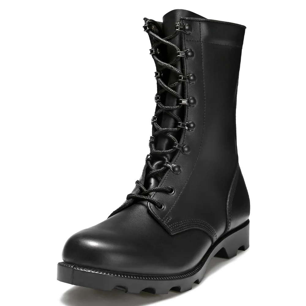XINXING Full Leather Black Safety Combat Tactical Boots