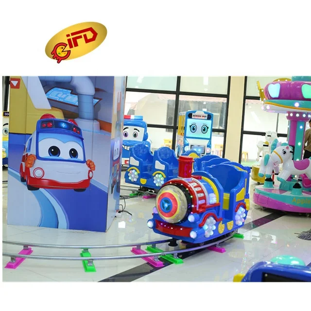 2022 kiddie rides coin operated kids carnival amusement train rides Classic train on the track  for sale