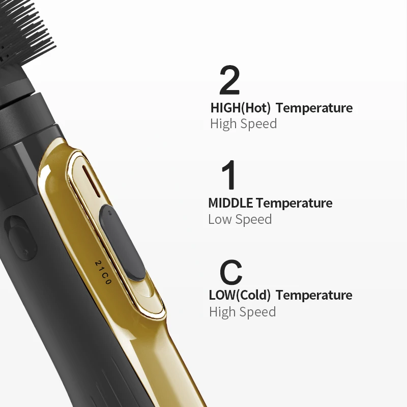 Hot Air Brush Styler One Step Hair Styler Hair Dryer Volumizer 2 in 1 Negative Ion Hair Straightener