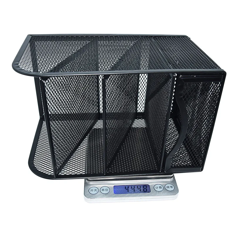 Premium Quality Iron Mesh Pencil Holder Organizer For Office And School 2-cell Skew Pencil Holder Storage Box