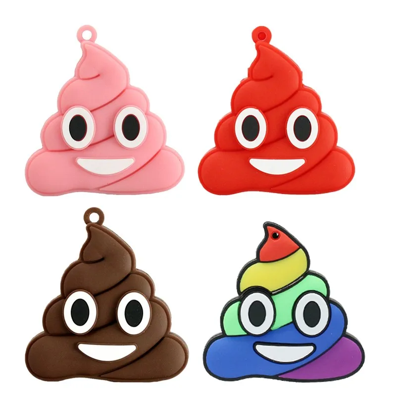 Cheap Funny Flash Drive Shit Shape Cute Memory Sticks for Christmas Gifts PVC pendrive 16gb 32gb Poo Shape cle usb 2.0