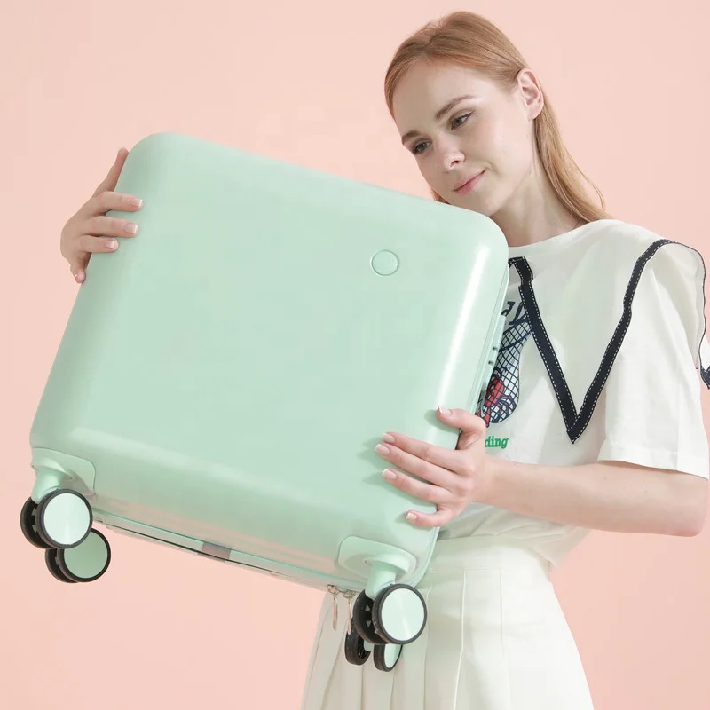 children carry on luggage trolley travel bag mini suitcase for kids