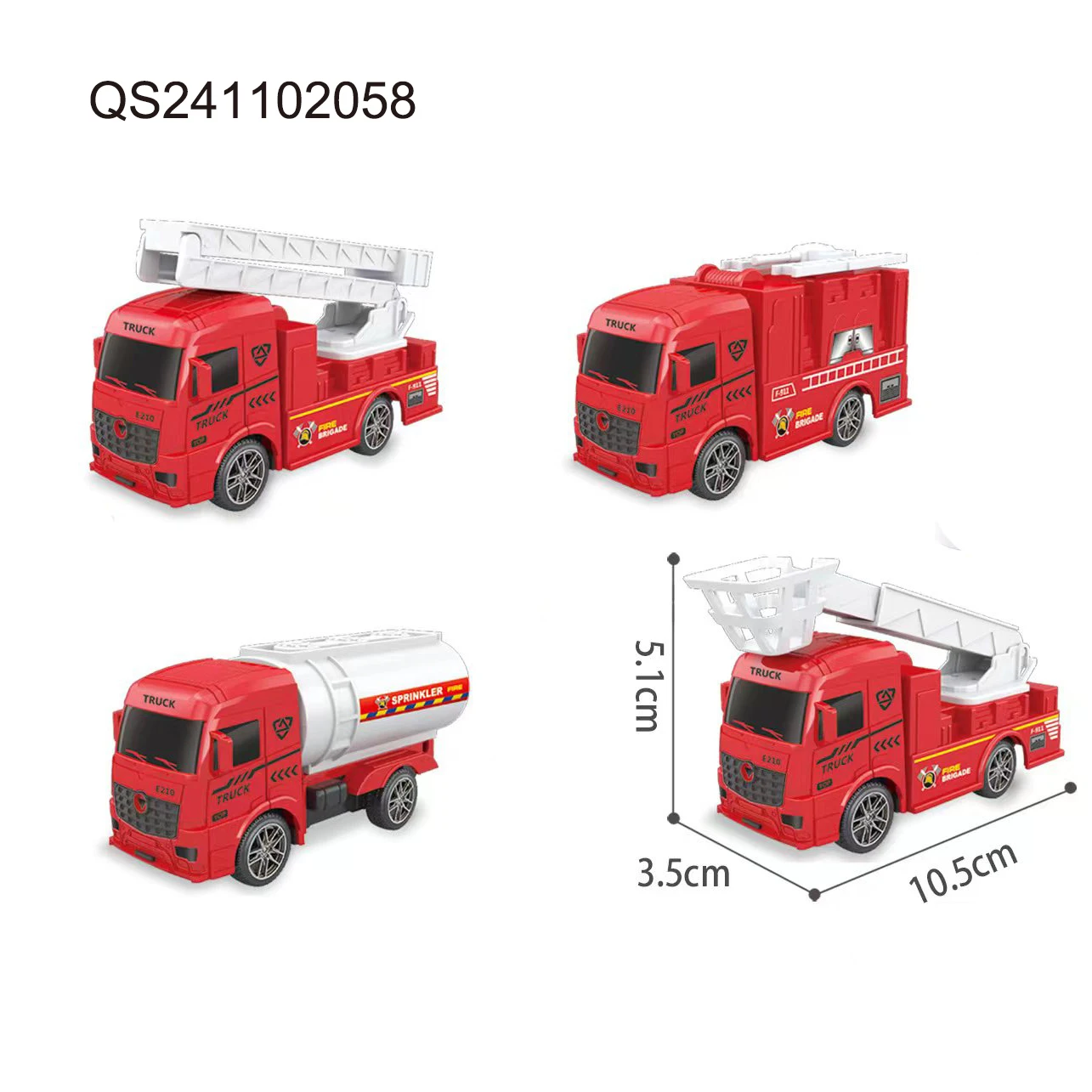 QS New Arrival Plastic Scene Simulation Engineering Truck Car Children Toys Model City Construction Vehicle Toys With Pull Back