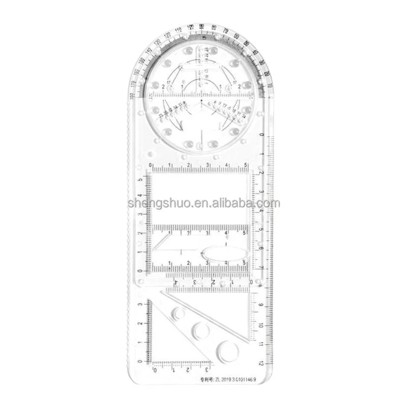 Многофункциональная Геометрическая линейка для начальной школы треугольная компас транспортир набор измерительных
