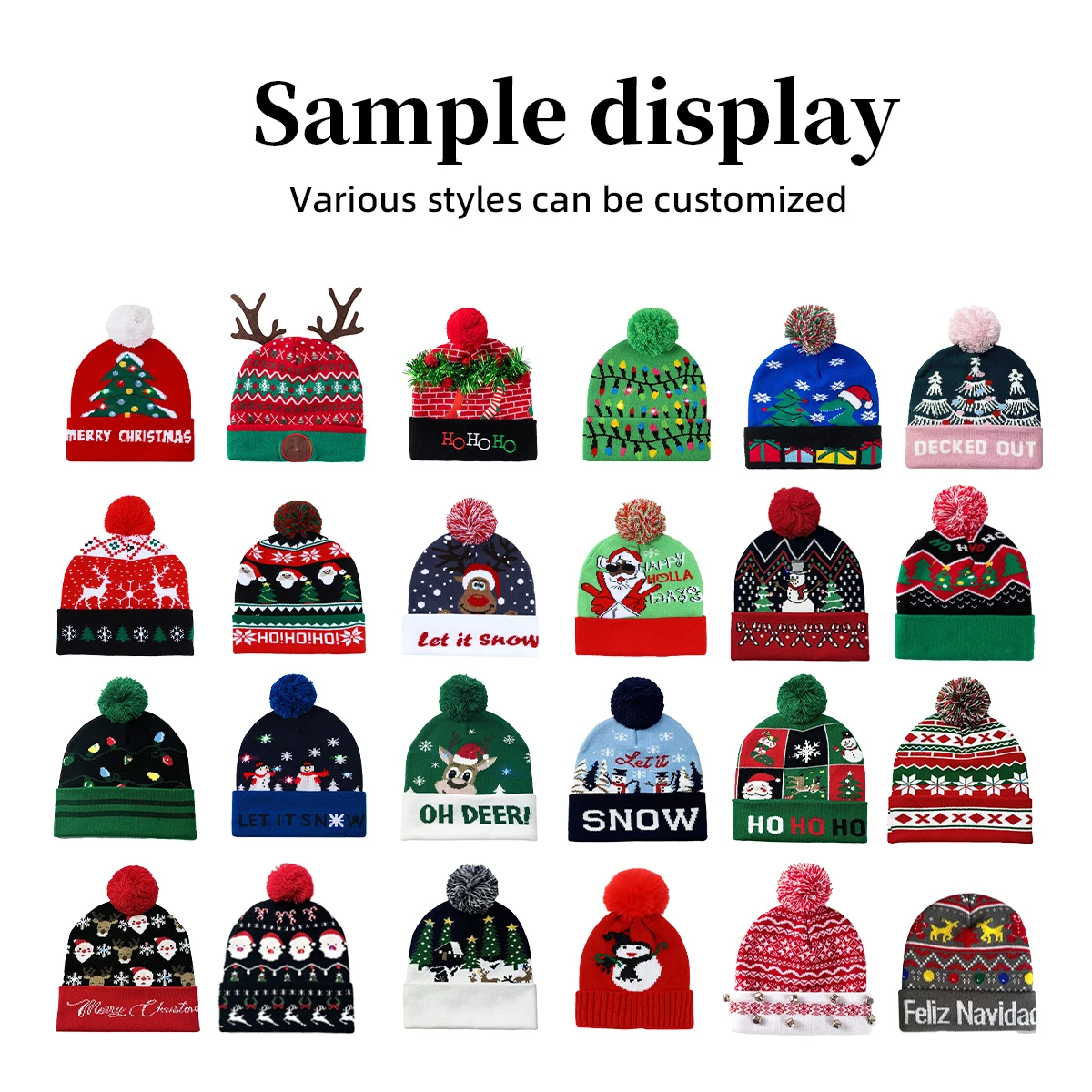14 Years Factory OEM Luxury Christmas Hat High Quality Comfortable Soft Festival Casual Beanie Hat Hot Selling Beanie Hats