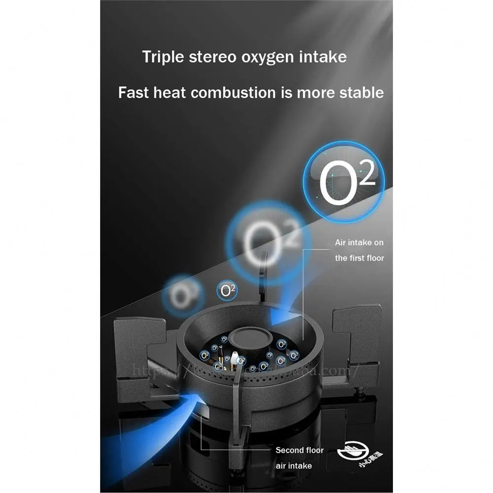 Reversible burner magic dish stove LPG household double gas stove