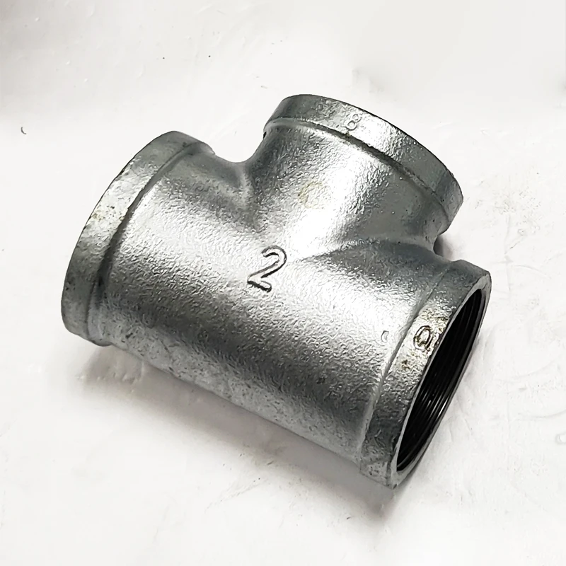 gi tee 2 inch junction threaded zinc pipe ductile iron fittings manufacturing