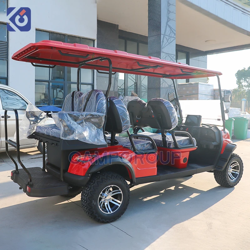 Уличные легальные тележки для гольфа Электрический 6-местный 72-вольтовый клубный автомобиль литиевый внедорожник охоты и осмотра достопримечательностей
